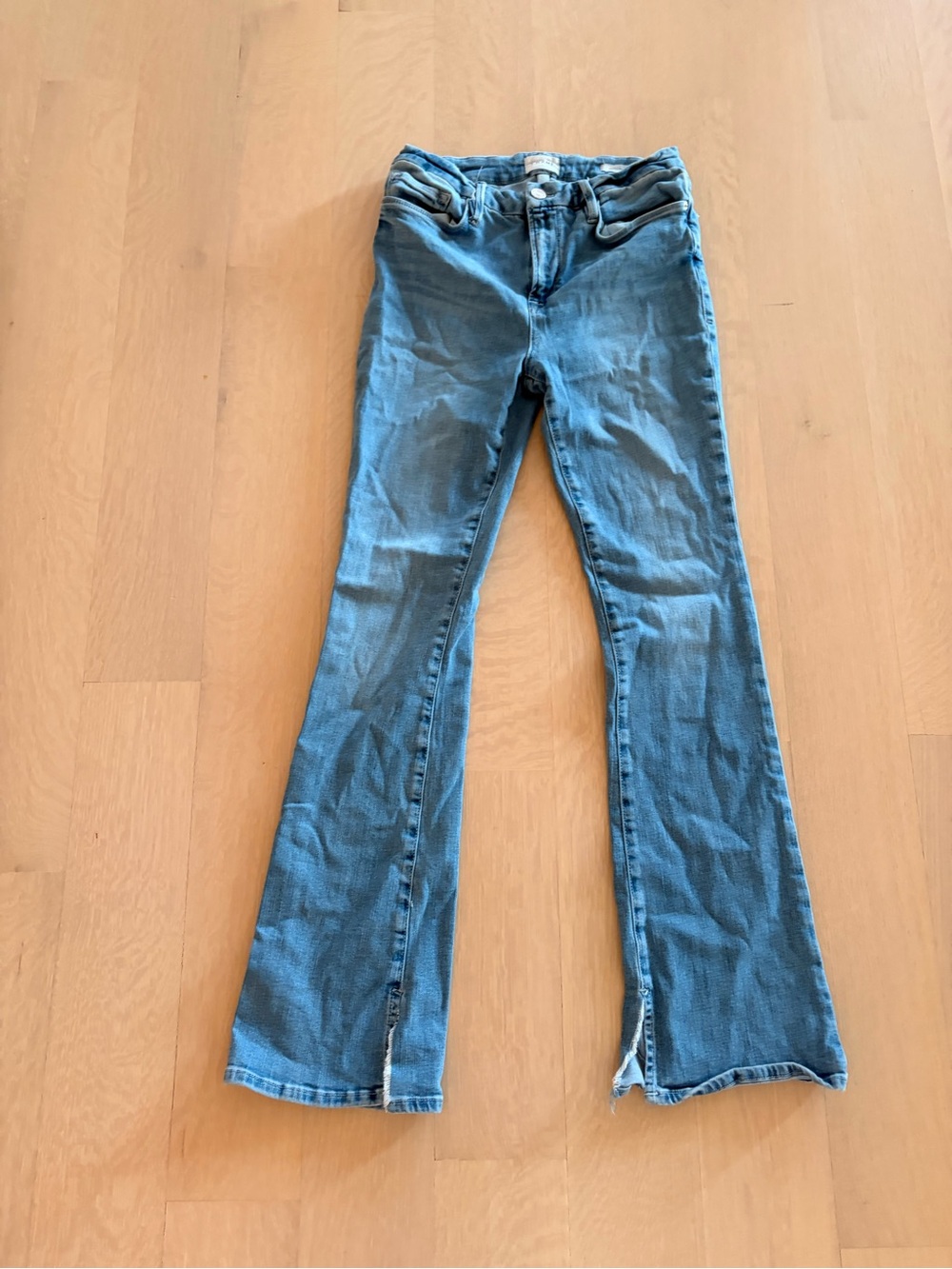 Frame Le Mini Boot Jeans with Front Hem Slit